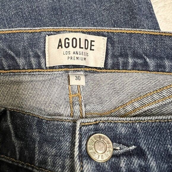 Agolde Nico High Rise Slim Jeans Womens Size 30 Button Fly Ankle - Picture 7 of 8